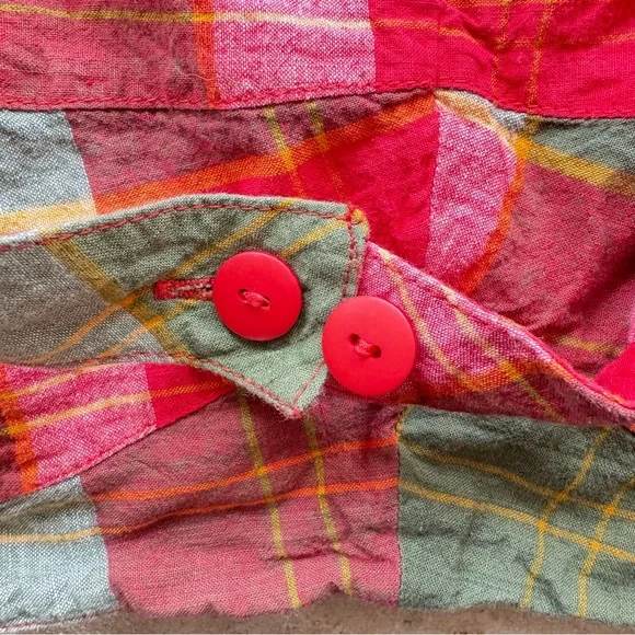 Vintage Vis a Vis Plaid Halter Top and Shorts Set Large Designer - Picture 5 of 11